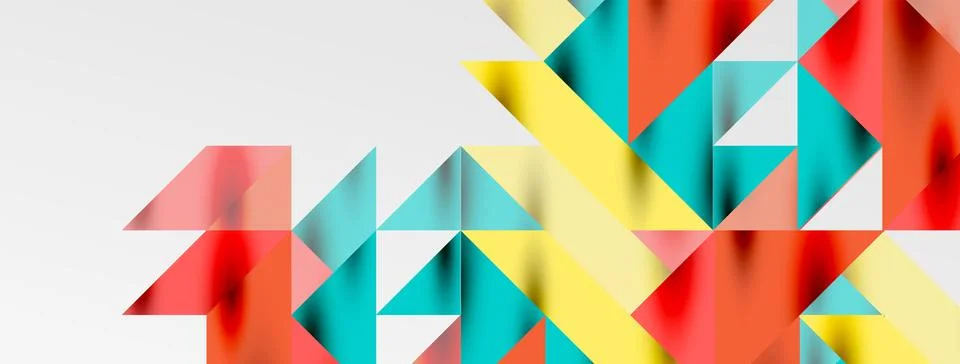 Tech minimal overlapping triangle shapes elements geometric graphic pattern Illustrazione stock