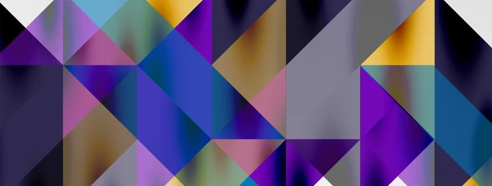 Tech minimal overlapping triangle shapes elements geometric graphic pattern Illustrazione stock