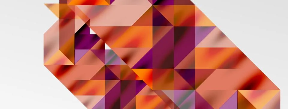 Tech minimal overlapping triangle shapes elements geometric graphic pattern Illustrazione stock