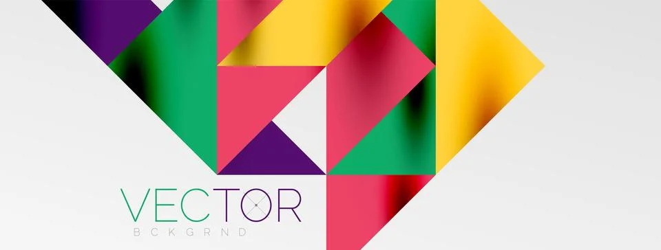 Tech minimal overlapping triangle shapes elements geometric graphic pattern Illustrazione stock