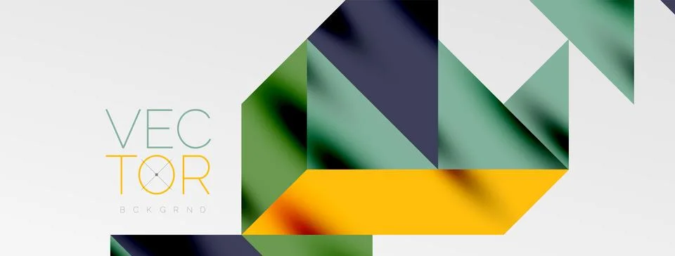 Tech minimal overlapping triangle shapes elements geometric graphic pattern 库存插图