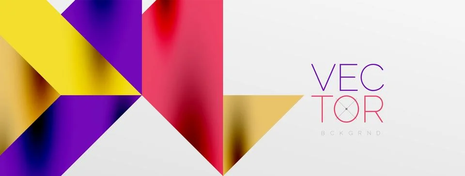 Tech minimal overlapping triangle shapes elements geometric graphic pattern Illustrazione stock