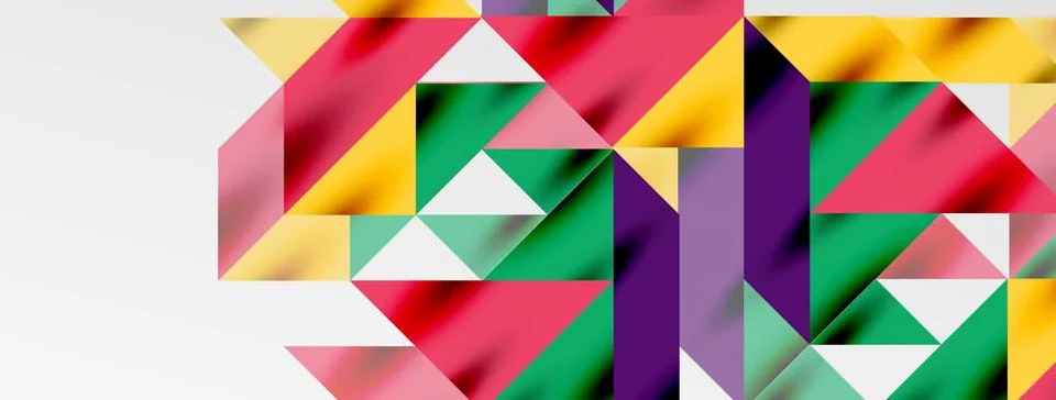 Tech minimal overlapping triangle shapes elements geometric graphic pattern Stockillustratie