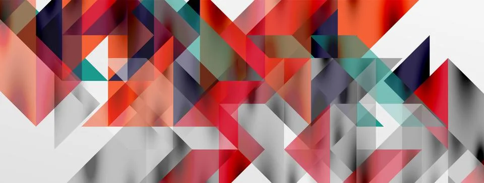 Tech minimal overlapping triangle shapes elements geometric graphic pattern Illustrazione stock