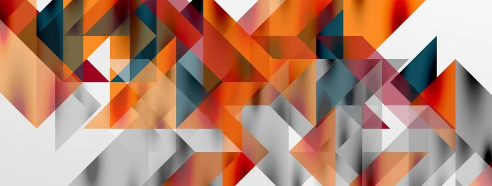 Tech minimal overlapping triangle shapes elements geometric graphic pattern 스톡 일러스트