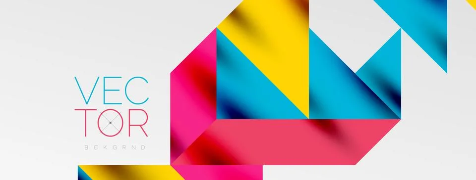 Tech minimal overlapping triangle shapes elements geometric graphic pattern 스톡 일러스트