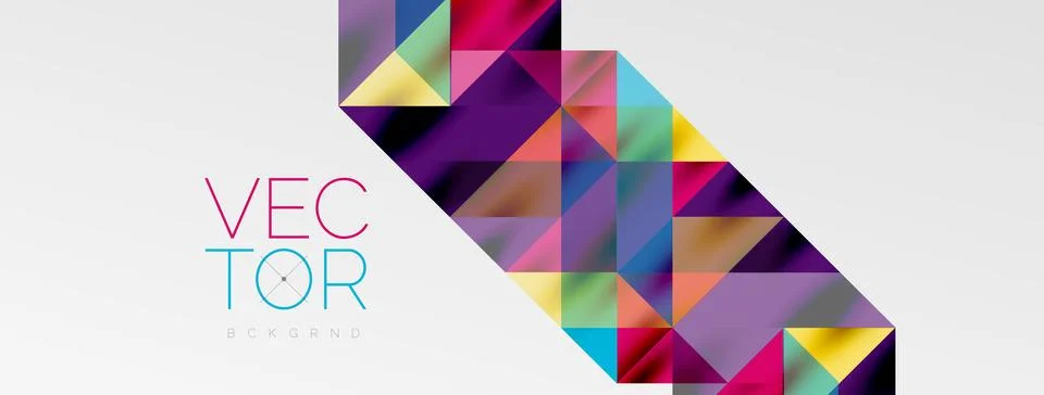 Tech minimal overlapping triangle shapes elements geometric graphic pattern Stock Illustration