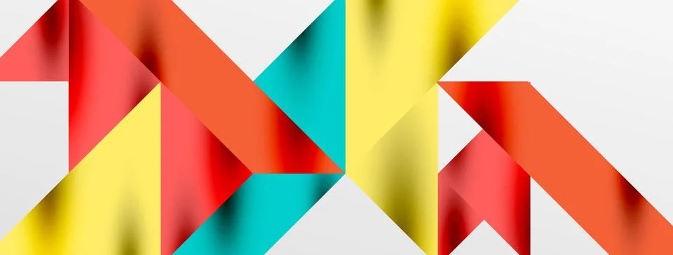 Tech minimal overlapping triangle shapes elements geometric graphic pattern イラスト素材