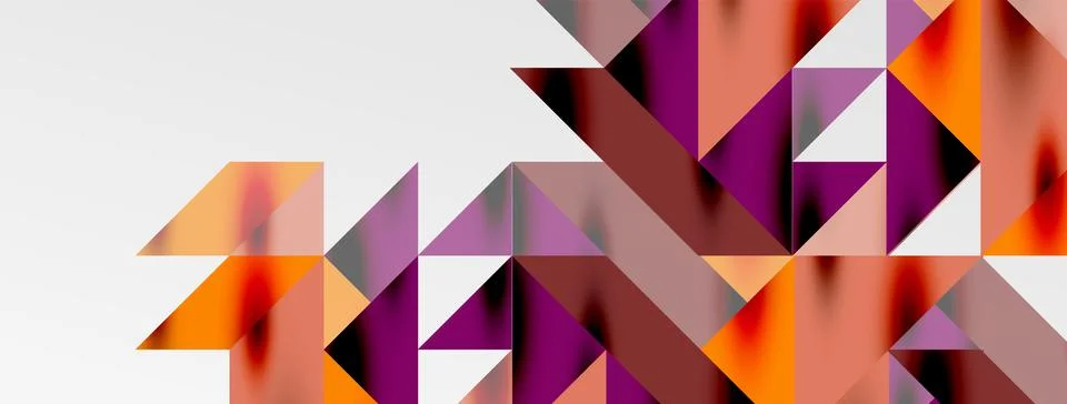 Tech minimal overlapping triangle shapes elements geometric graphic pattern Illustrazione stock