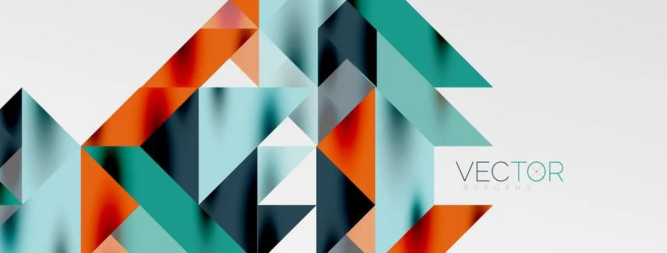 Tech minimal overlapping triangle shapes elements geometric graphic pattern Illustrazione stock