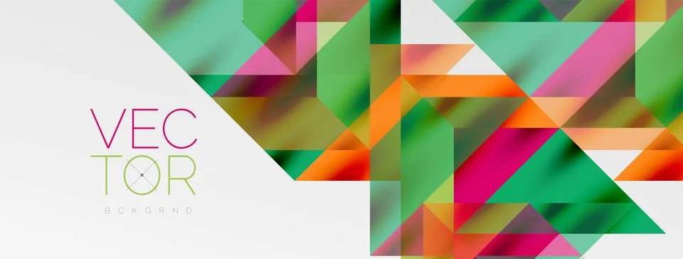 Tech minimal overlapping triangle shapes elements geometric graphic pattern Illustrazione stock