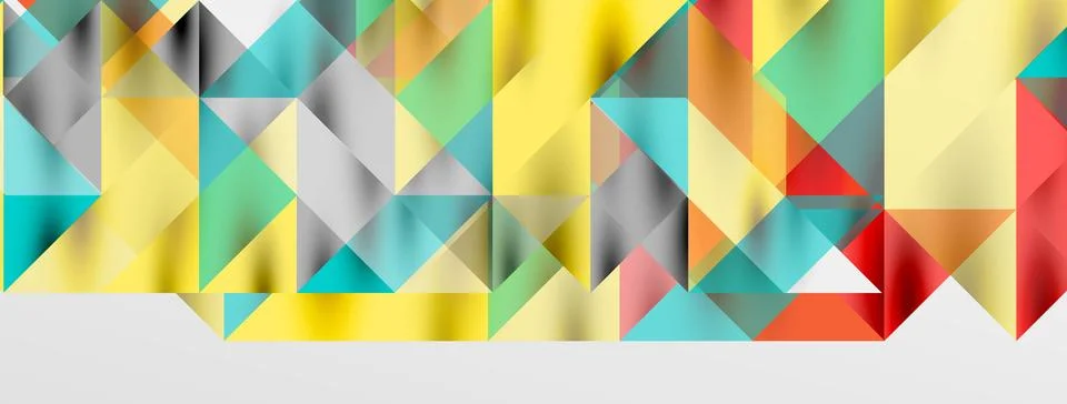 Tech minimal overlapping triangle shapes elements geometric graphic pattern Stockillustratie