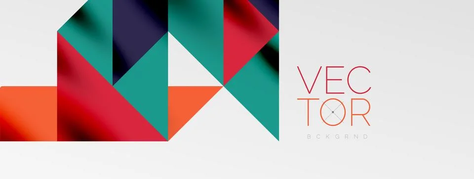 Tech minimal overlapping triangle shapes elements geometric graphic pattern Stockillustratie