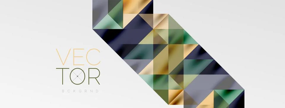 Tech minimal overlapping triangle shapes elements geometric graphic pattern Stockillustratie