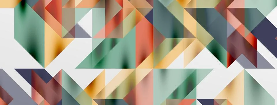 Tech minimal overlapping triangle shapes elements geometric graphic pattern Stockillustratie