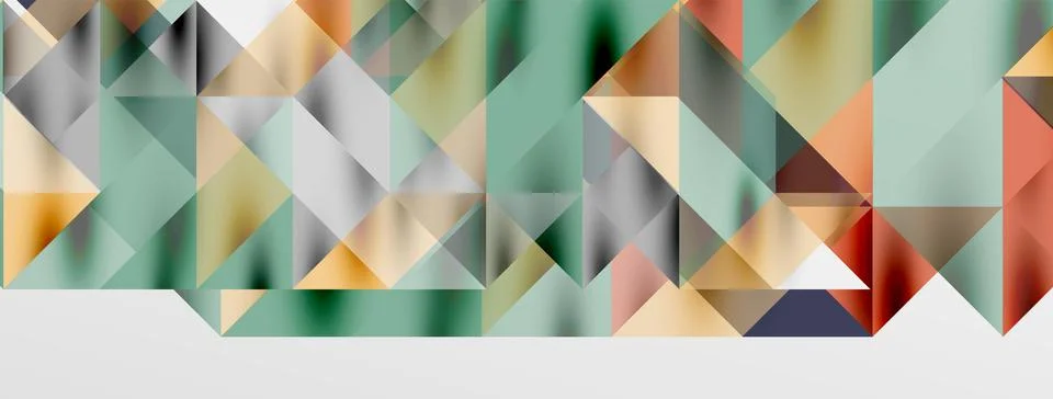 Tech minimal overlapping triangle shapes elements geometric graphic pattern Stock Illustration