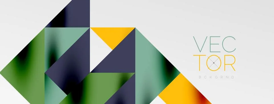 Tech minimal overlapping triangle shapes elements geometric graphic pattern Illustrazione stock