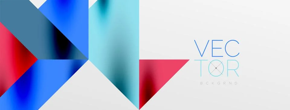 Tech minimal overlapping triangle shapes elements geometric graphic pattern Illustrazione stock