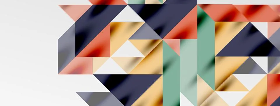 Tech minimal overlapping triangle shapes elements geometric graphic pattern Illustrazione stock