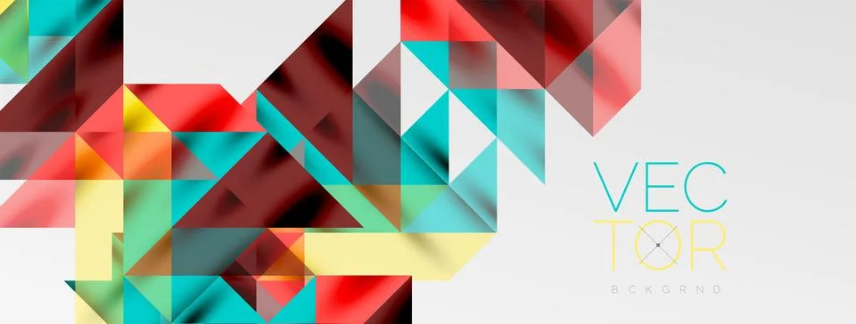 Tech minimal overlapping triangle shapes elements geometric graphic pattern 스톡 일러스트