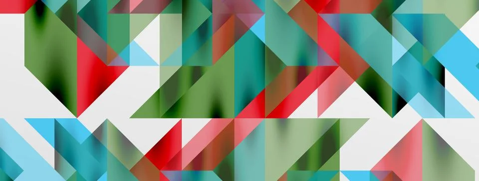 Tech minimal overlapping triangle shapes elements geometric graphic pattern Stockillustratie