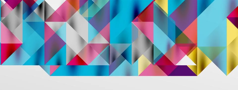 Tech minimal overlapping triangle shapes elements geometric graphic pattern イラスト素材