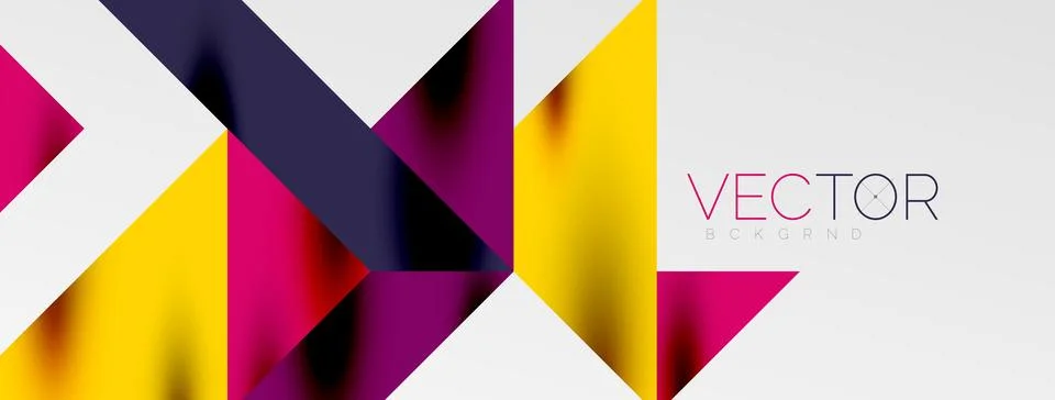 Tech minimal overlapping triangle shapes elements geometric graphic pattern Illustrazione stock