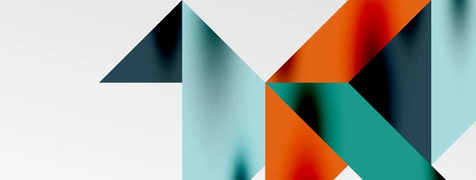 Tech minimal overlapping triangle shapes elements geometric graphic pattern Stock Illustration