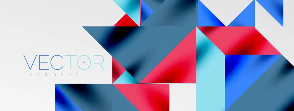 Tech minimal overlapping triangle shapes elements geometric graphic pattern Stock Illustration