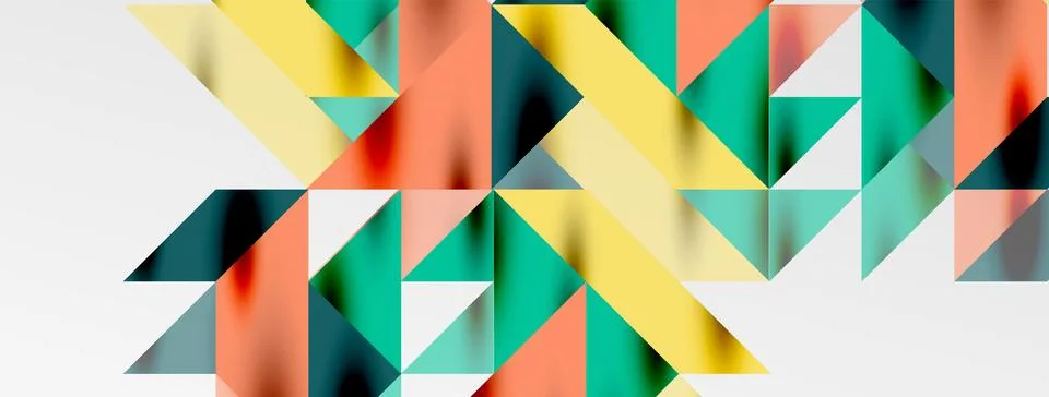 Tech minimal overlapping triangle shapes elements geometric graphic pattern Illustrazione stock