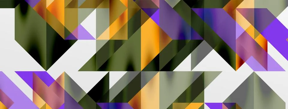 Tech minimal overlapping triangle shapes elements geometric graphic pattern Stock Illustration