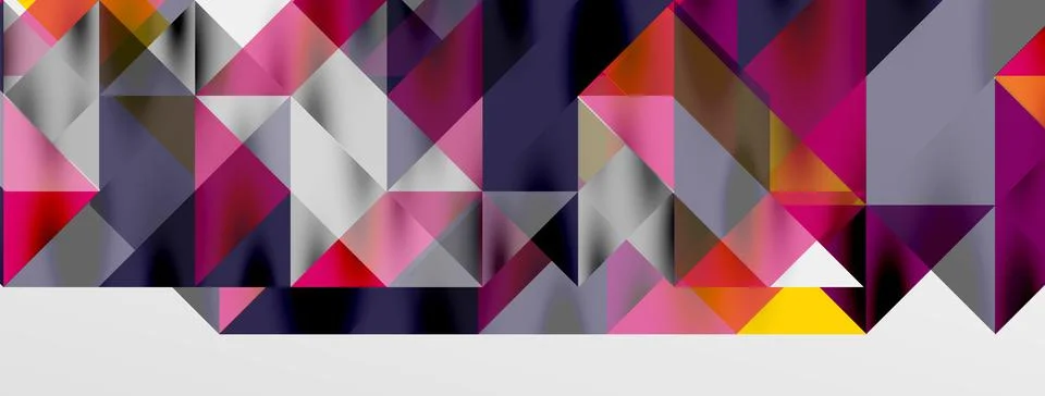 Tech minimal overlapping triangle shapes elements geometric graphic pattern Illustrazione stock