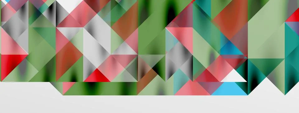 Tech minimal overlapping triangle shapes elements geometric graphic pattern Illustrazione stock