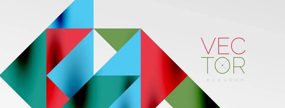 Tech minimal overlapping triangle shapes elements geometric graphic pattern Stockillustratie