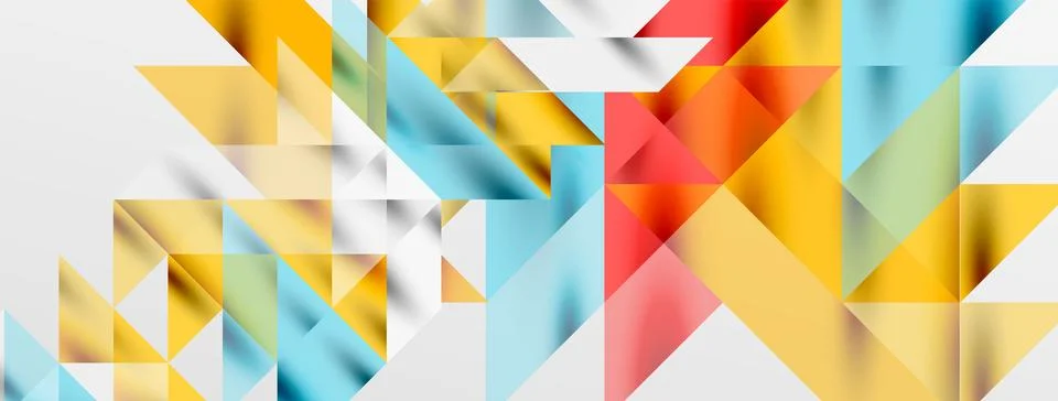 Tech minimal overlapping triangle shapes elements geometric graphic pattern Illustrazione stock