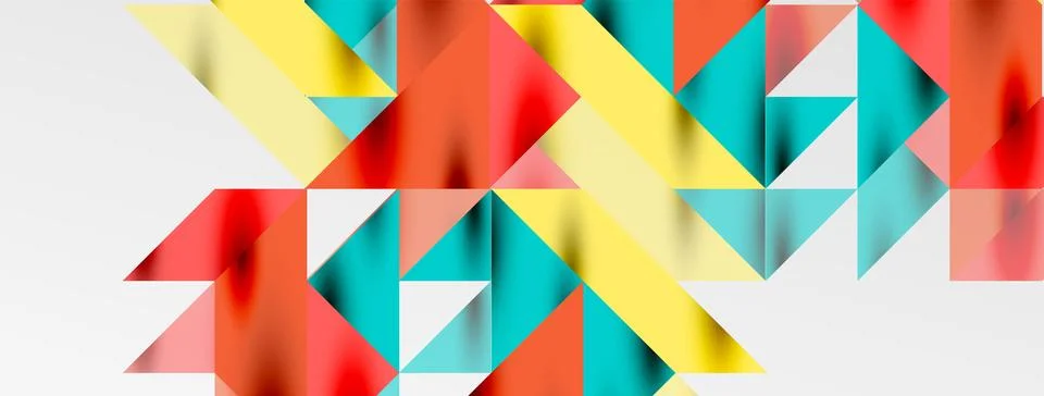 Tech minimal overlapping triangle shapes elements geometric graphic pattern Illustrazione stock