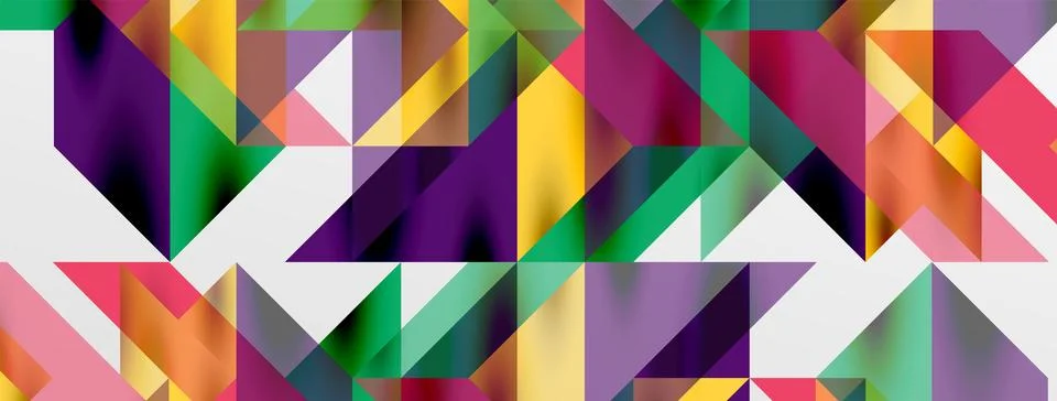 Tech minimal overlapping triangle shapes elements geometric graphic pattern Illustrazione stock