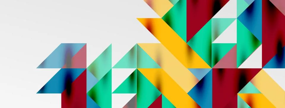 Tech minimal overlapping triangle shapes elements geometric graphic pattern 스톡 일러스트