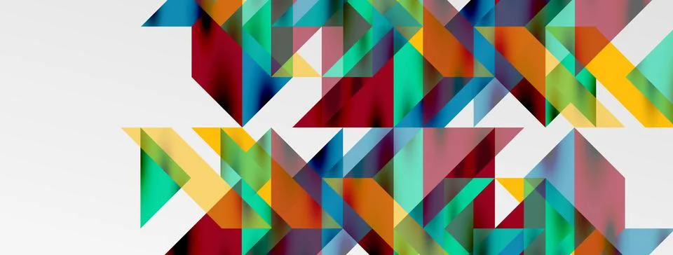 Tech minimal overlapping triangle shapes elements geometric graphic pattern Illustrazione stock