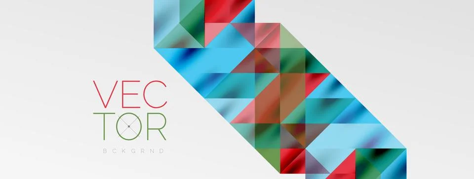 Tech minimal overlapping triangle shapes elements geometric graphic pattern Stock Illustration