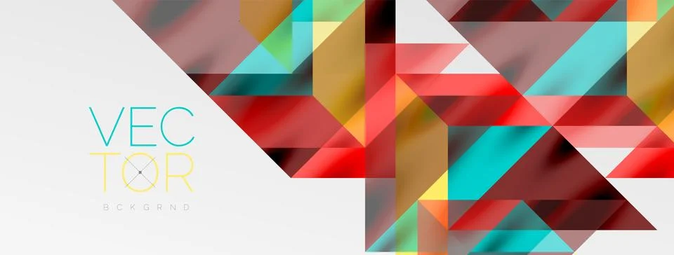 Tech minimal overlapping triangle shapes elements geometric graphic pattern Stock Illustration