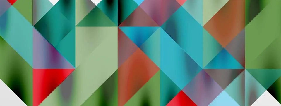 Tech minimal overlapping triangle shapes elements geometric graphic pattern Stock Illustration