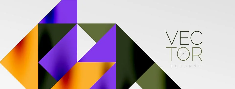 Tech minimal overlapping triangle shapes elements geometric graphic pattern Stock Illustration