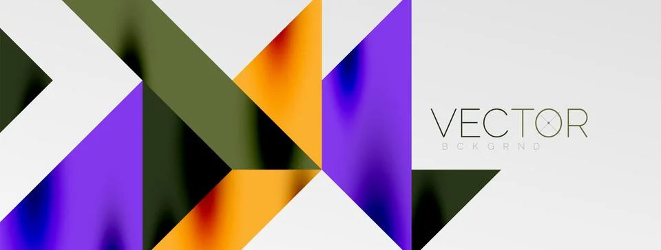 Tech minimal overlapping triangle shapes elements geometric graphic pattern Illustrazione stock