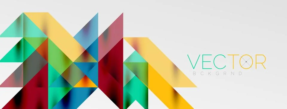 Tech minimal overlapping triangle shapes elements geometric graphic pattern 스톡 일러스트