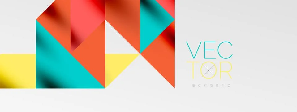 Tech minimal overlapping triangle shapes elements geometric graphic pattern Illustrazione stock