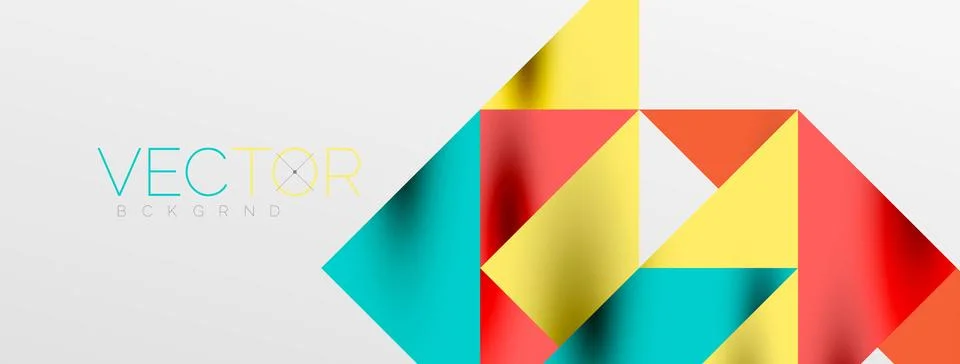 Tech minimal overlapping triangle shapes elements geometric graphic pattern Illustrazione stock