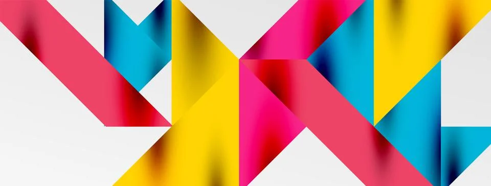 Tech minimal overlapping triangle shapes elements geometric graphic pattern イラスト素材