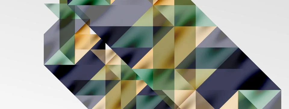 Tech minimal overlapping triangle shapes elements geometric graphic pattern Illustrazione stock