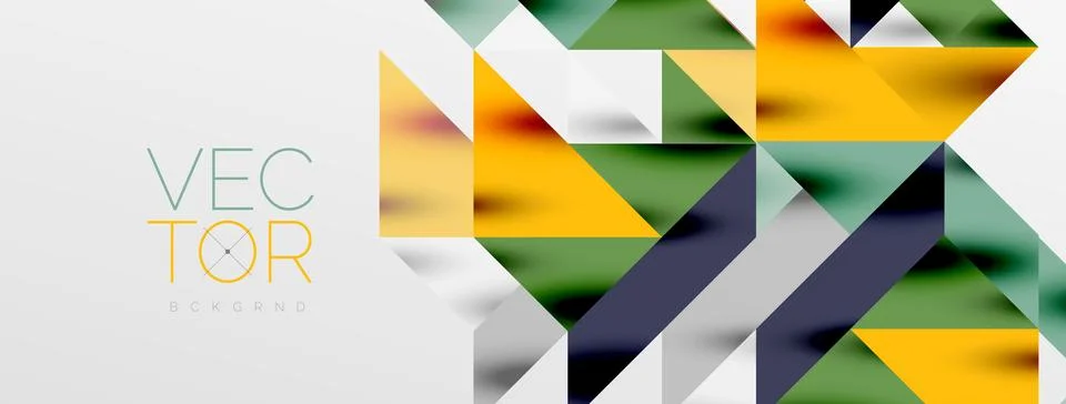 Tech minimal overlapping triangle shapes elements geometric graphic pattern Illustrazione stock